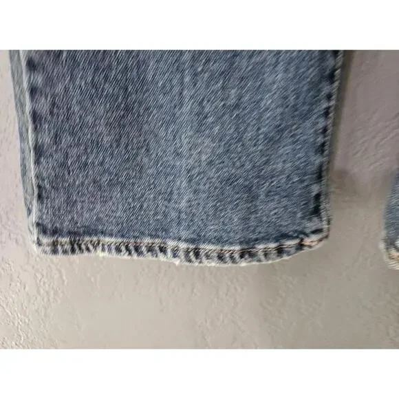 Women's So Denim Jeans Pants Size 0 24W Blue High Rise 90s Bootcut Distressed - Picture 11 of 16